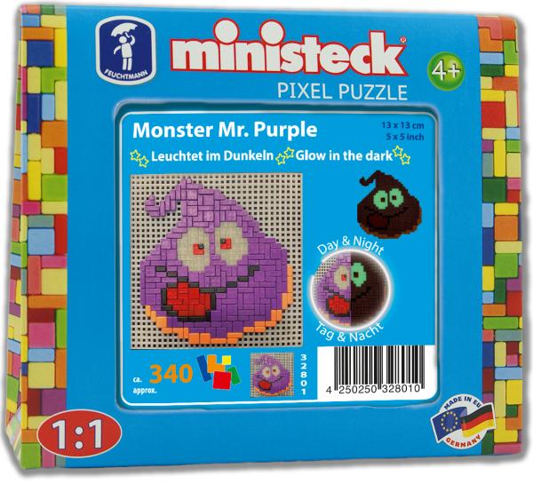ministeck the ORIGINAL "Glow in the dark" - Monster Mr. Purple